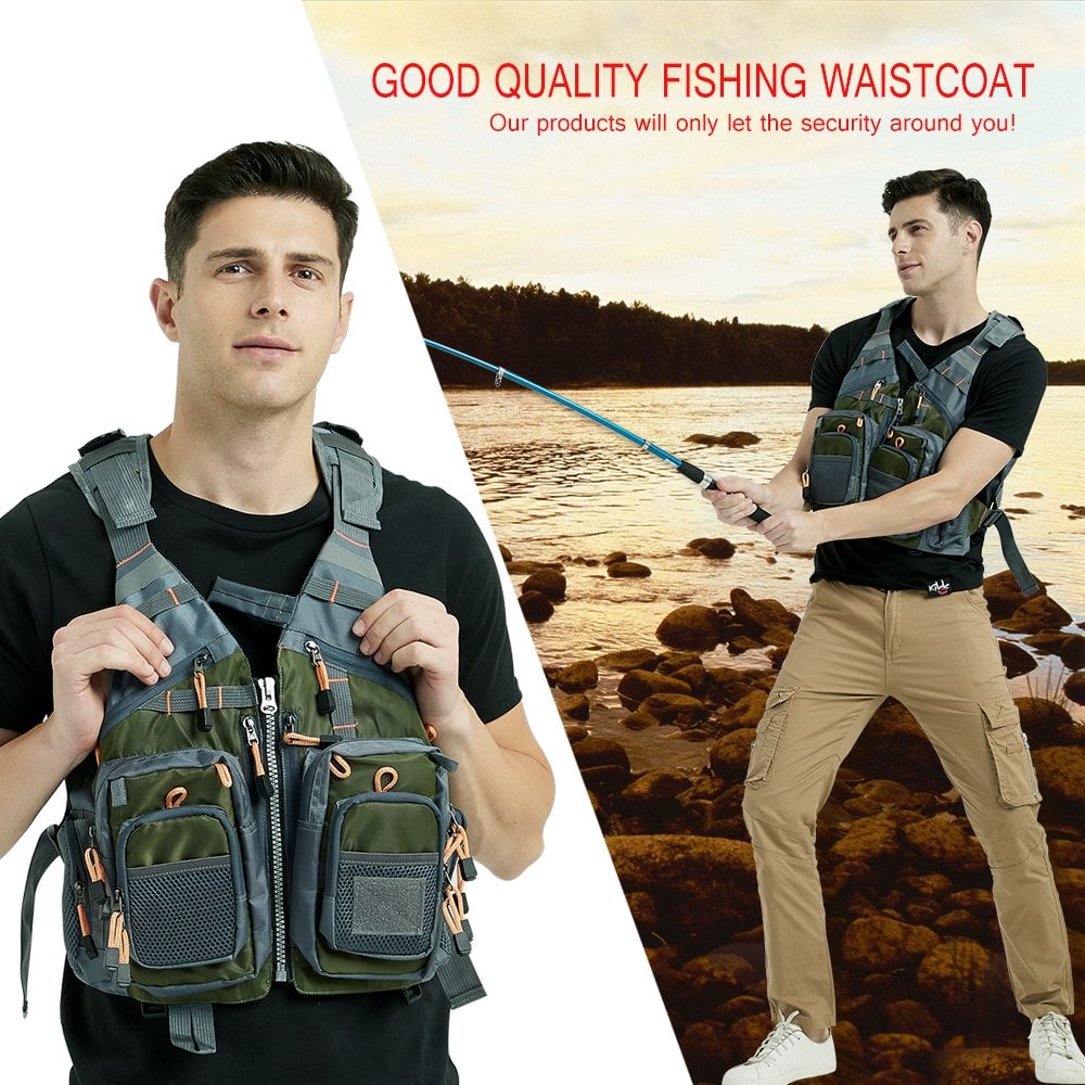 Fishing Outdoor Sport Flying Men Safety Utility Vest